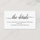 結婚式はウェブサイトのエンクロージャカード-シンプル--を詳しく述べます エンクロージャーカード (正面)