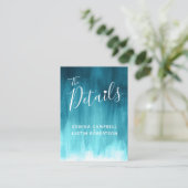 結婚式はティール(緑がかった色)の青緑の芸術のエンクロージャカードを詳しく述べます エンクロージャーカード (スタンド正面)