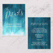 結婚式はティール(緑がかった色)の青緑の芸術のエンクロージャカードを詳しく述べます エンクロージャーカード (正面/裏面)