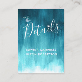 結婚式はティール(緑がかった色)の青緑の芸術のエンクロージャカードを詳しく述べます エンクロージャーカード