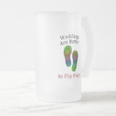 結婚式はビーチサンダルビーチ結婚式で良い フロストグラスビールジョッキ (正面右)