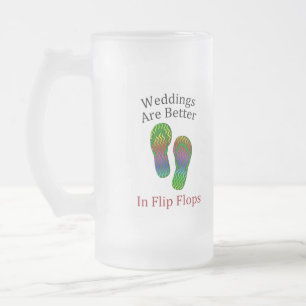 結婚式はビーチサンダルビーチ結婚式で良い フロストグラスビールジョッキ