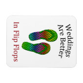 結婚式はビーチサンダルビーチ結婚式で良い マグネット (横)