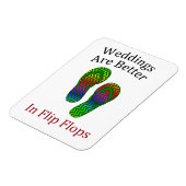 結婚式はビーチサンダルビーチ結婚式で良い マグネット (左側)