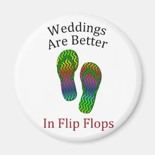 結婚式はビーチサンダルビーチ結婚式で良い マグネット
