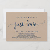 結婚式は二人だけ、特別なものは何もない、ただ愛を誓う。 招待状 (正面)