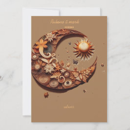 結婚式は日付の木彫り以外 招待状