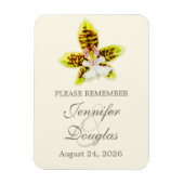 結婚式は日付orchid磁石を保存 マグネット (縦)