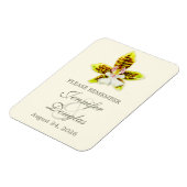 結婚式は日付orchid磁石を保存 マグネット (左側)