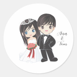結婚式は様式化された ラウンドシール