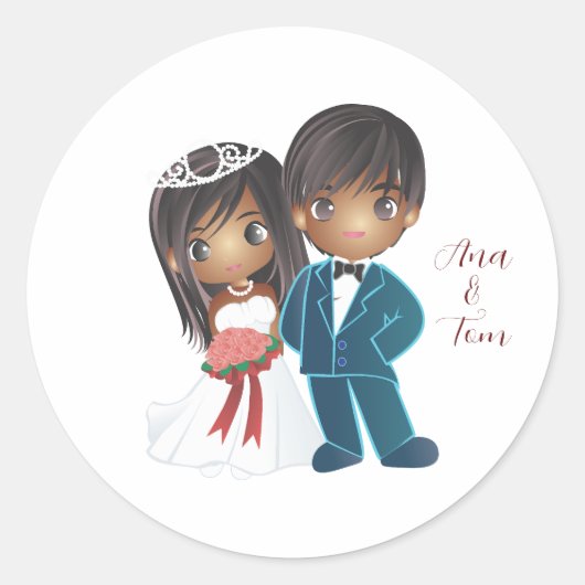 結婚式は様式化された ラウンドシール (正面)