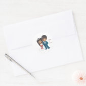 結婚式は様式化された ラウンドシール (封筒)