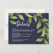 結婚式は水彩画のヤナギのゲスト情報を詳しく述べます 招待状 (正面)