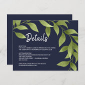 結婚式は水彩画のヤナギのゲスト情報を詳しく述べます 招待状 (正面/裏面)