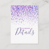 結婚式は紫色の滝の芸術のエンクロージャカードを詳しく述べます エンクロージャーカード (正面)