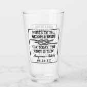 結婚式は結び目ロープのカスタムのカップルの名前を結びました タンブラーグラス (裏面)