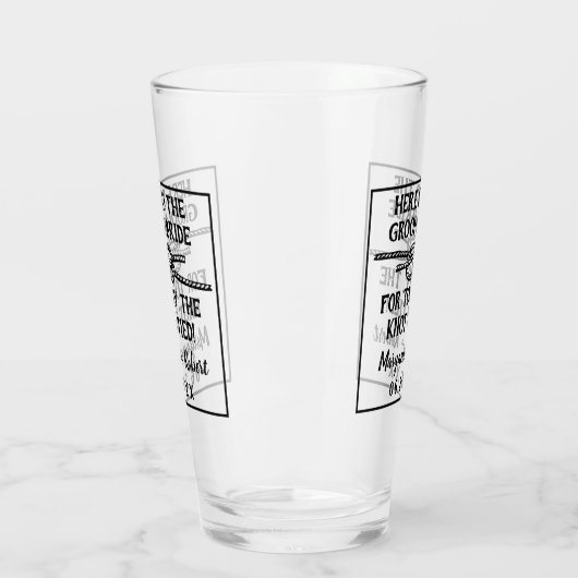 結婚式は結び目ロープのカスタムのカップルの名前を結びました タンブラーグラス (左)