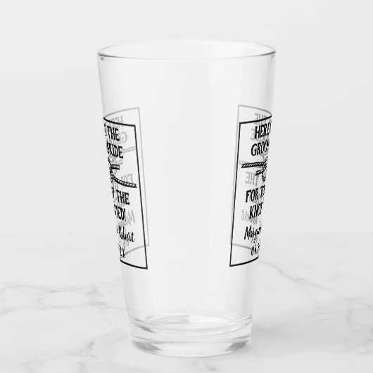 結婚式は結び目ロープのカスタムのカップルの名前を結びました タンブラーグラス (右)