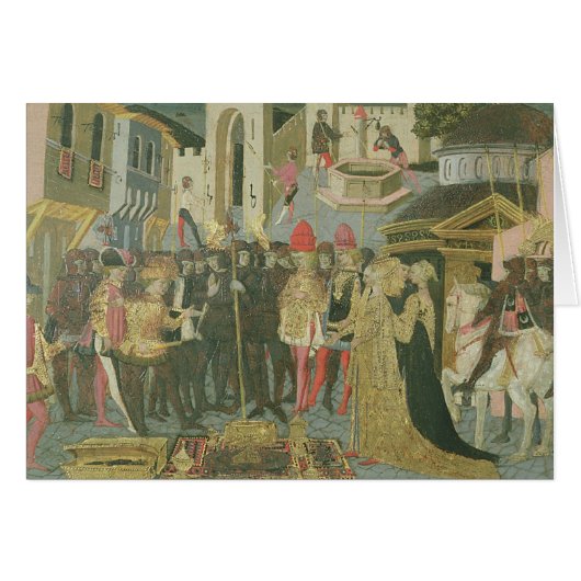 結婚式はcassoneのパネル、Florenで絵を描きました (正面横)