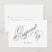 結婚式への招待返信カード 出欠カード (正面/裏面)