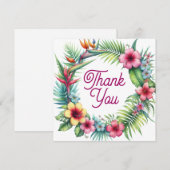 結婚式またはシャワー お礼のカード 招待状 (正面/裏面)