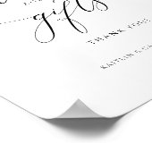 結婚式またはブライズシャワー カード＆ギフト サイン (角)