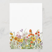 結婚式やイベントのワイルドフラワーメニュー メニュー (裏面)