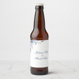 結婚式やイベント用のフローラルビールボトルラベル ビールラベル
