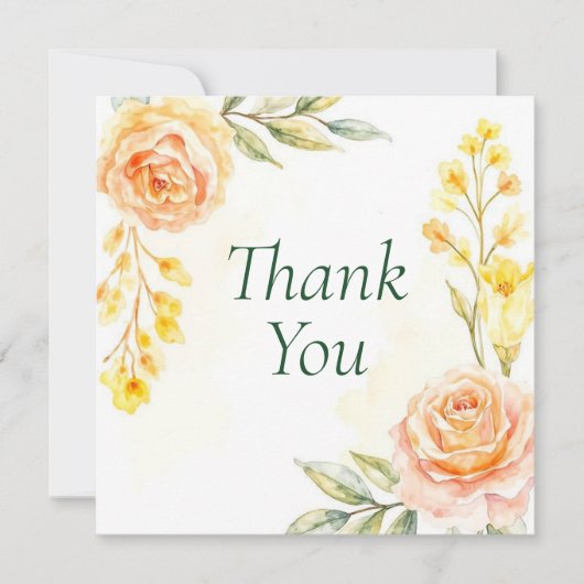 結婚式やシャワーのお礼カード 招待状 (正面)