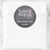 結婚式やシャワーのための感謝のステッカー ラウンドシール (バッグ)