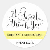 結婚式やシャワーのステッカーをありがとう ラウンドシール (正面)