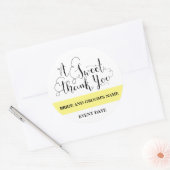 結婚式やシャワーのステッカーをありがとう ラウンドシール (封筒)