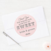 結婚式やシャワーのステッカーをありがとう ラウンドシール (封筒)