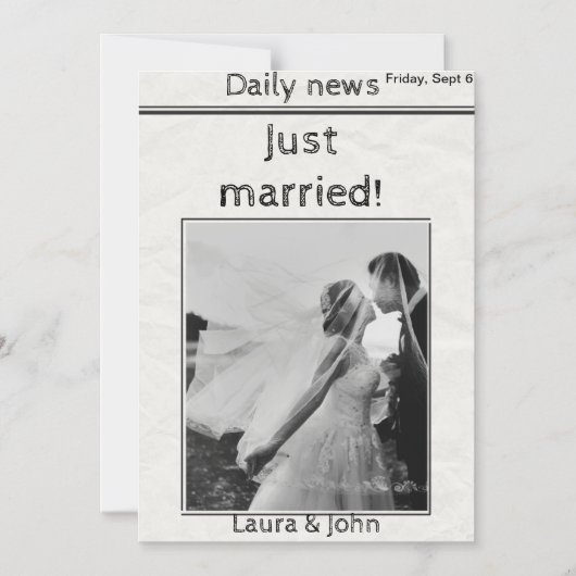 結婚式やパーティーの招待状 マグネット招待状 (正面)