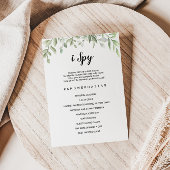 結婚式やブライダルシャワーのゲームカード - 私の目でスパイ 招待状