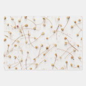 結婚式や贈答用の乾燥した植物のパターン ラッピングペーパーシート (正面3)