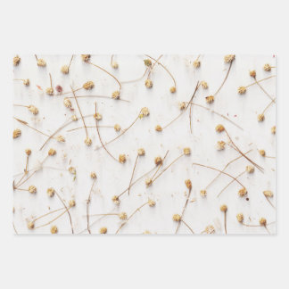 結婚式や贈答用の乾燥した植物のパターン ラッピングペーパーシート