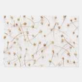 結婚式や贈答用の乾燥した植物のパターン ラッピングペーパーシート (正面2)