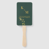 結婚式や金ゴールド用のグリーンとイベントハンドファン ハンドファン (裏面)