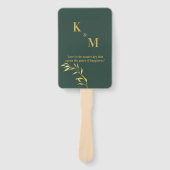 結婚式や金ゴールド用のグリーンとイベントハンドファン ハンドファン (正面)