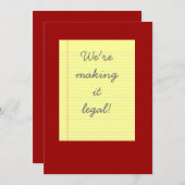 結婚式を合法にする 招待状 (正面/裏面)