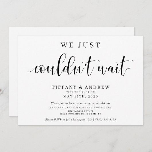 結婚式を待てなかった件 案内状 (正面/裏面)