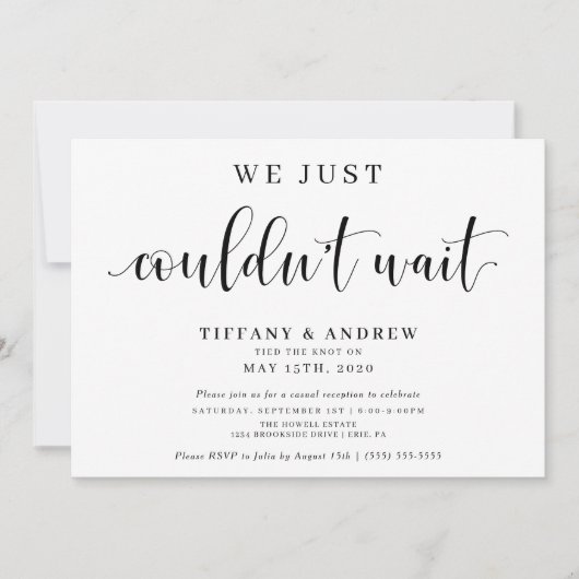 結婚式を待てなかった私たち 案内状 (正面)