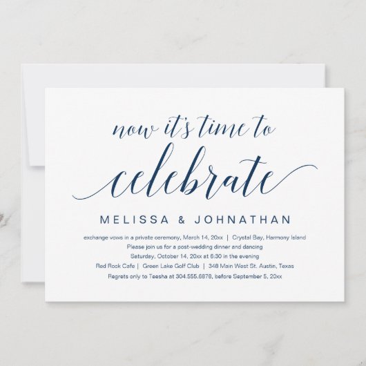 結婚式を挙げずに駆け落ちする　今がインウィを祝う時だ 招待状 (正面)