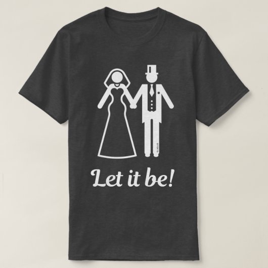 結婚式を挙げる 結婚 ウェディング ブライド グルーム ホワイト2 Tシャツ (デザイン正面)