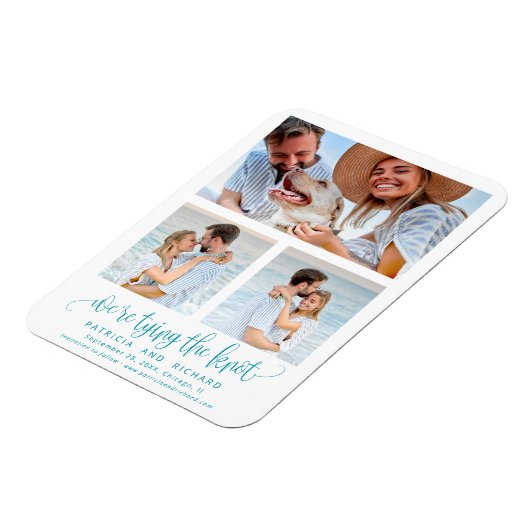 結婚式を結ぶ3枚の写真を保存 マグネット (左側)