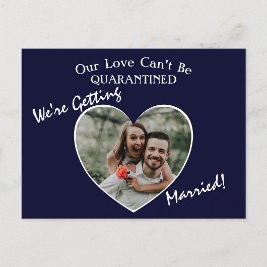 結婚式を縮小して挙げる 案内ポストカード (正面)