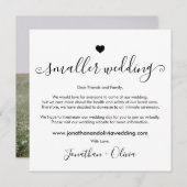 結婚式を縮小して スモールウェディング フォトウェディング 案内状 (正面/裏面)