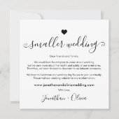 結婚式を縮小します　少人数結婚式　マイクロウェディング 案内状 (正面)