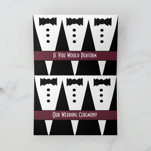 結婚式を行うためのテンプレート カード (内部)